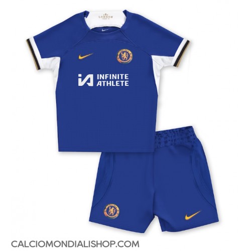 Maglie da calcio Chelsea Prima Maglia Bambino 2023-24 Manica Corta (+ Pantaloni corti)